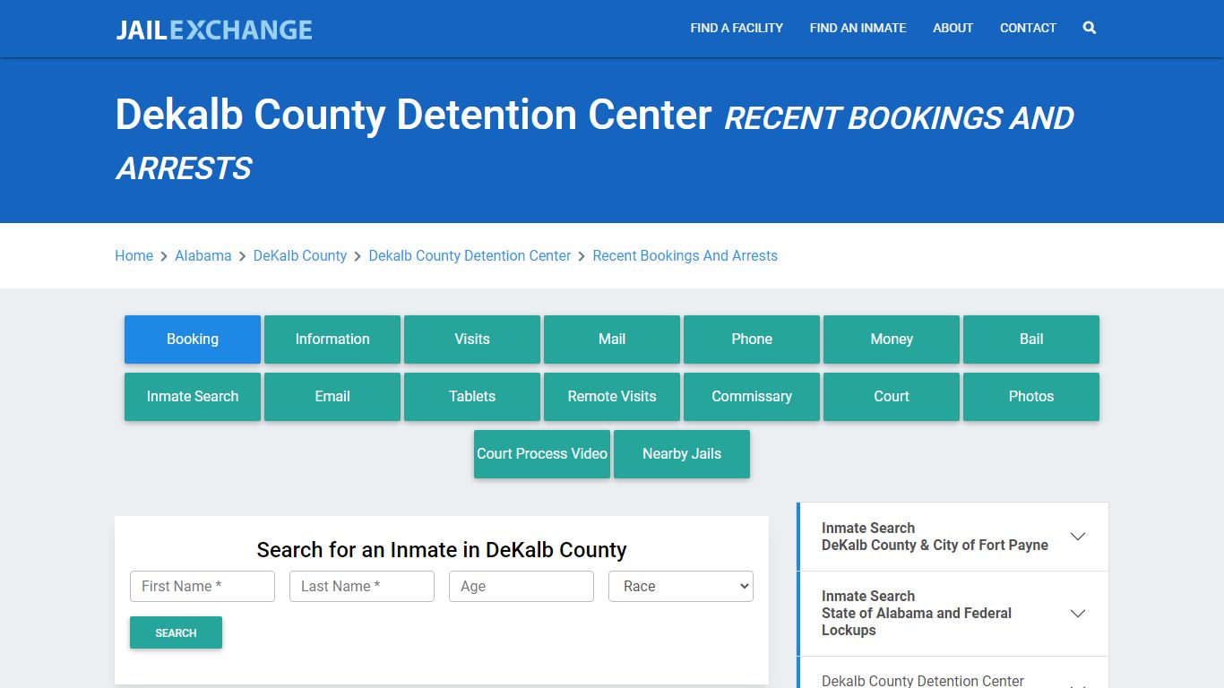 Dekalb County Detention Center Recent Bookings And Arrests - Jail Exchange