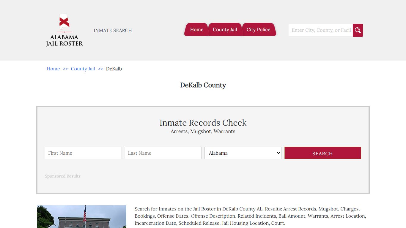 DeKalb County - Alabama Jail Inmate Search